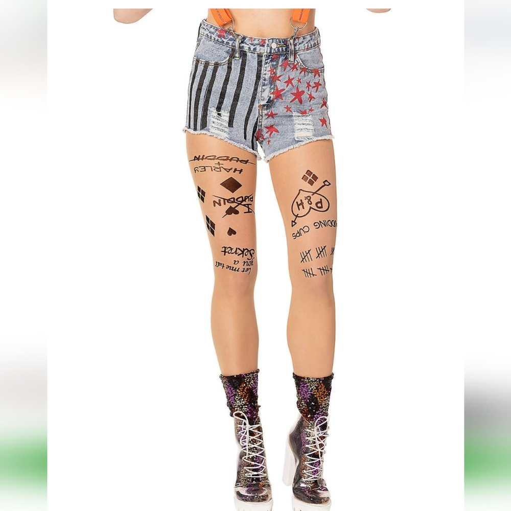 Harley Quinn Birds Of Prey Illusion Tights